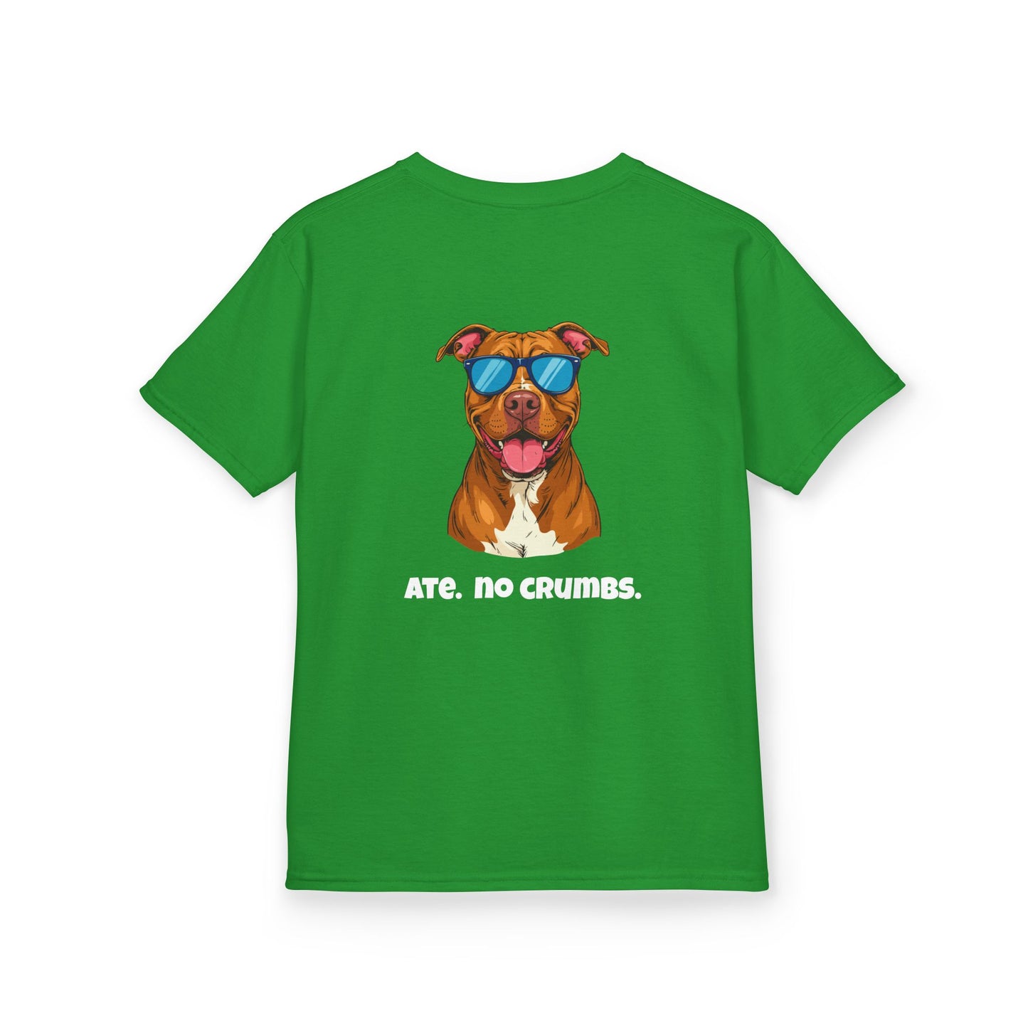 Kids Tee — "Pebbles the Dog: Ate. No Crumbs."