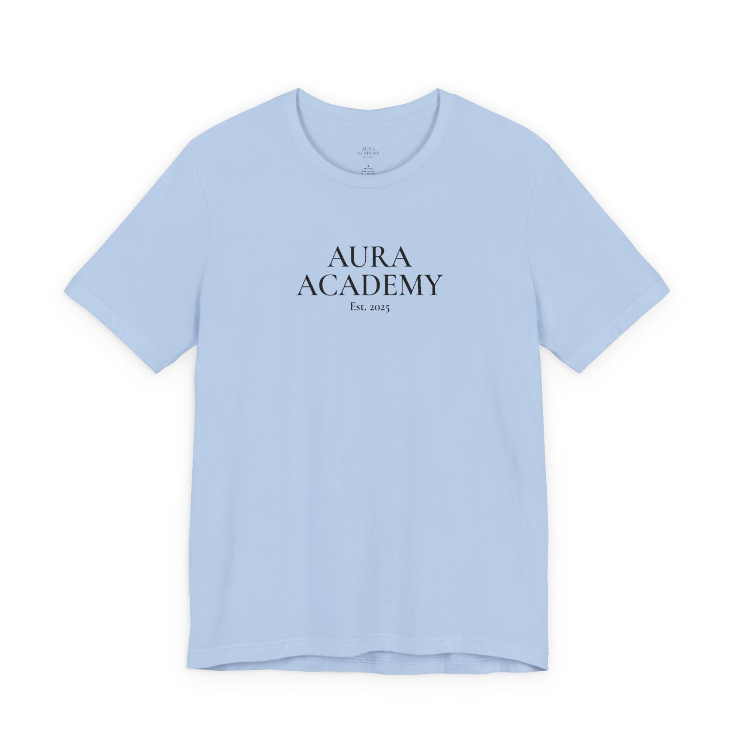Aura Academy Tee — Minimalist Logo White T-Shirt