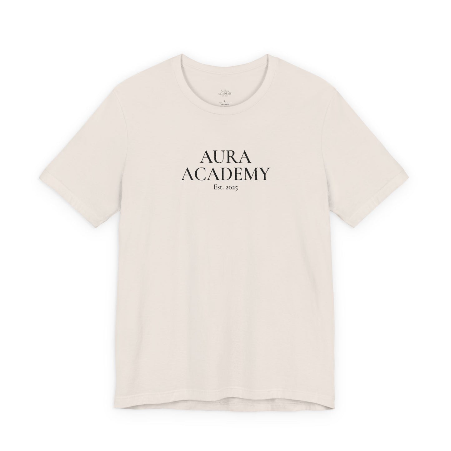 Aura Academy Tee — Minimalist Logo White T-Shirt
