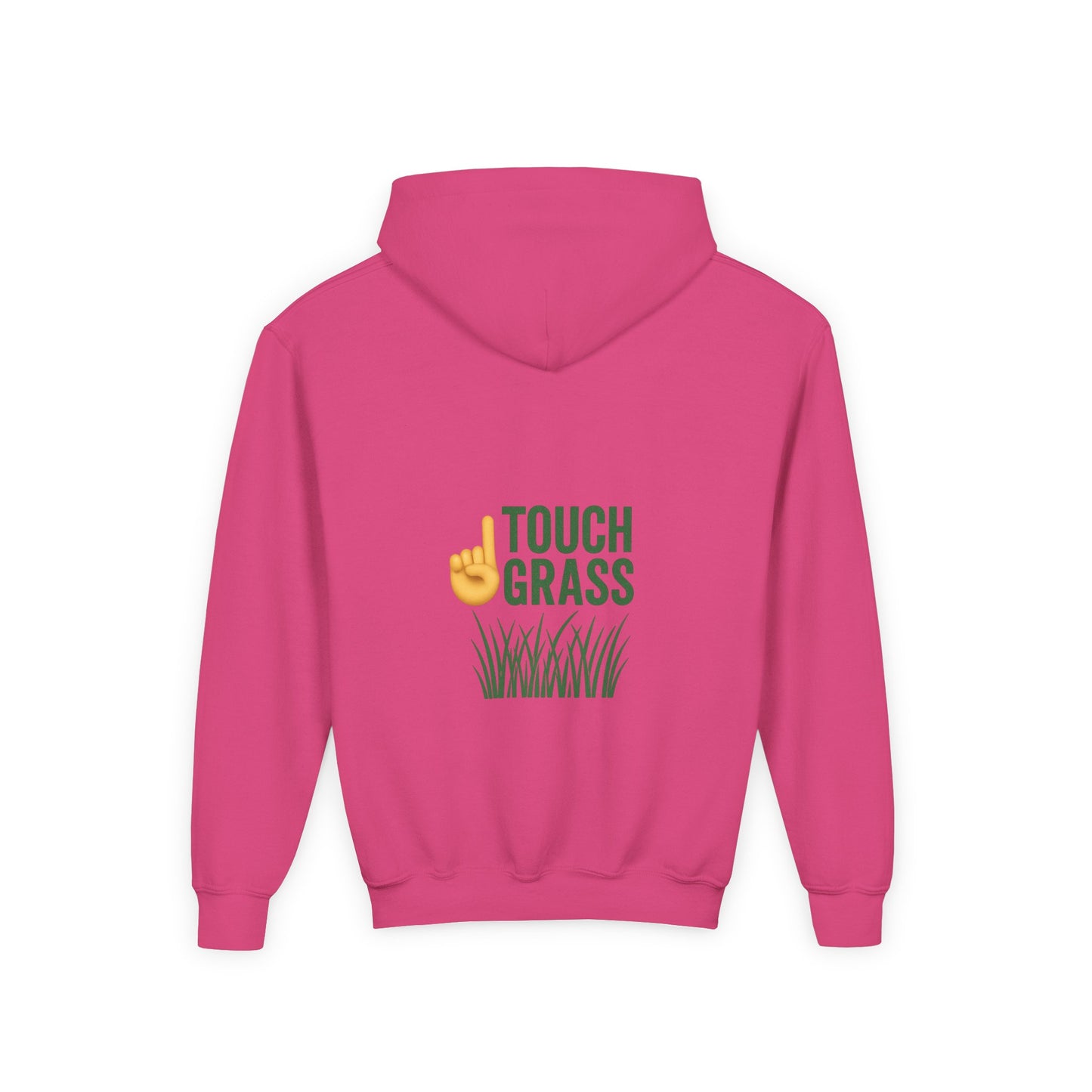 Youth Hoodie - Touch Grass Trend Design