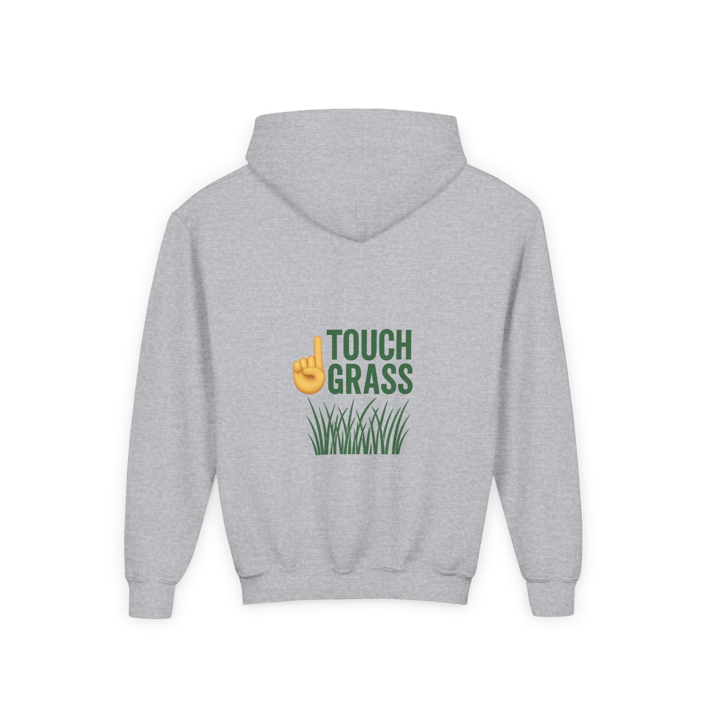 Youth Hoodie - Touch Grass Trend Design