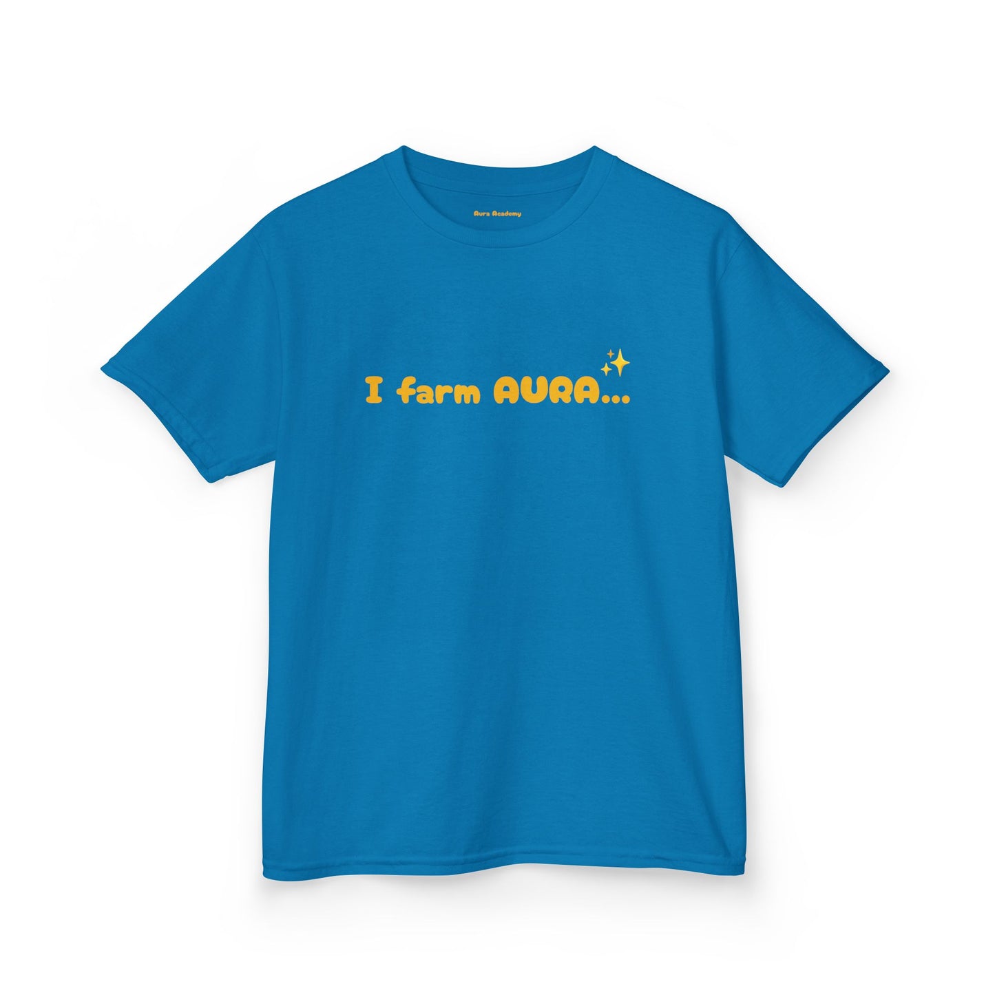 Kids Tee — "I farm AURA" Cute Minimalist Graphic Shirt