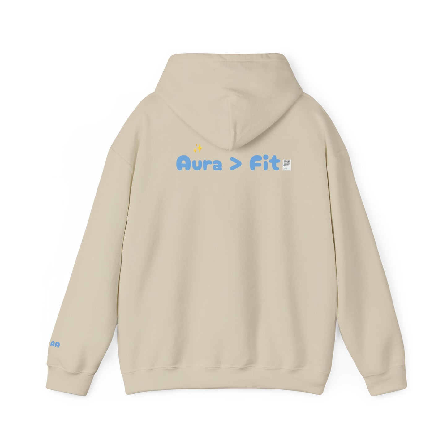Aura > Fit Hoodie — Minimal Logo White Pullover