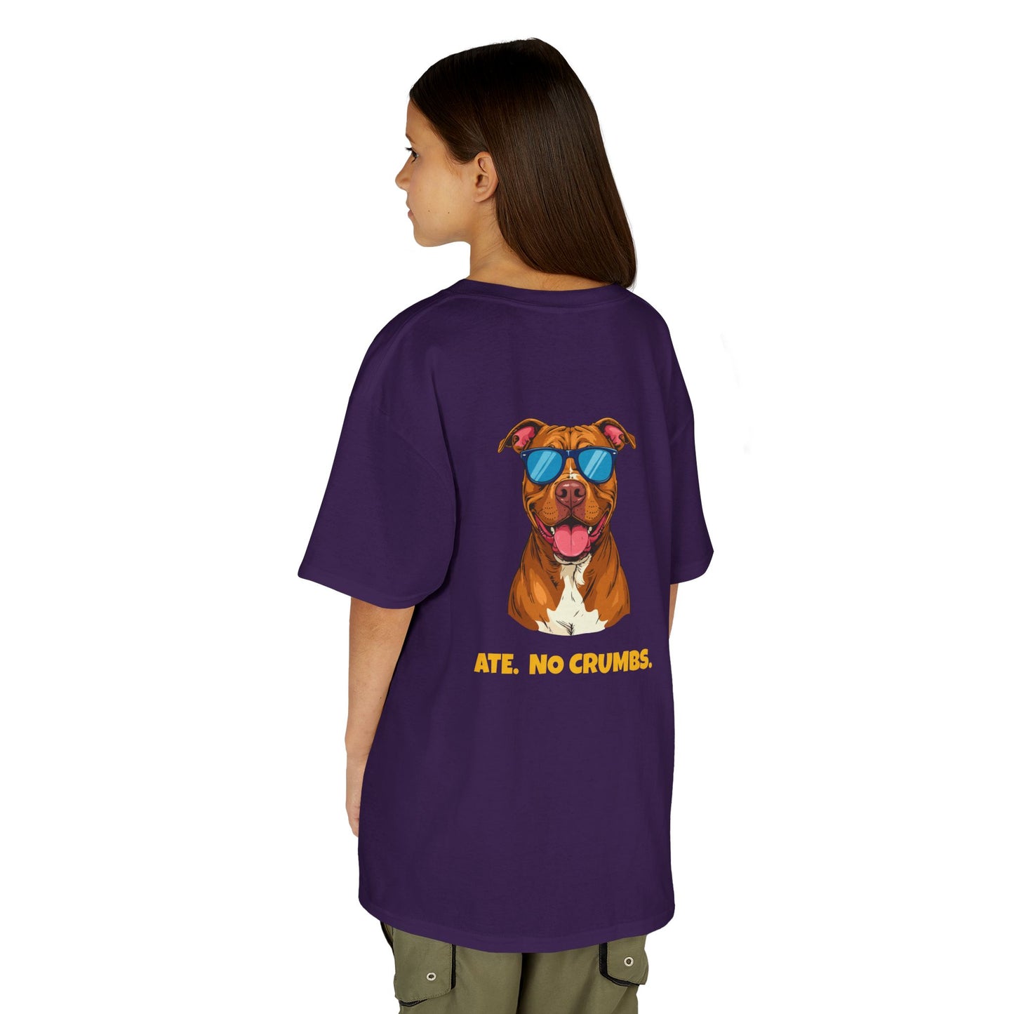 Kids Tee — "Pebbles the Dog: Ate. No Crumbs."