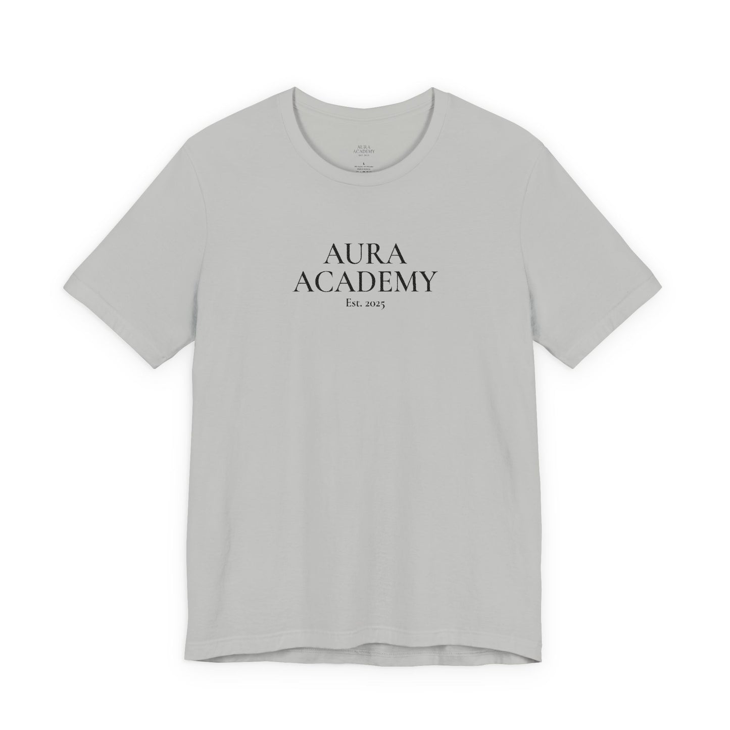 Aura Academy Tee — Minimalist Logo White T-Shirt