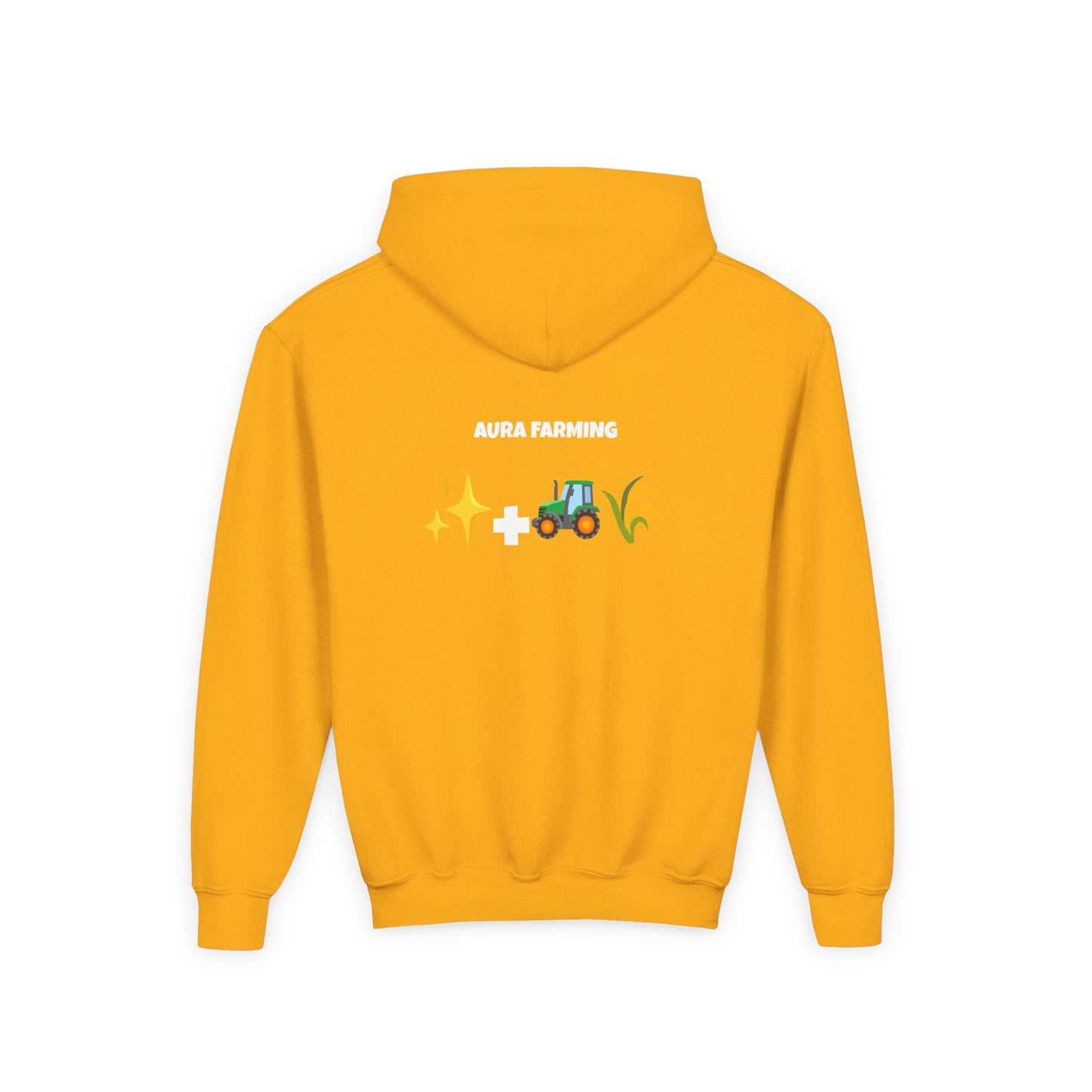 Aura Farming Youth Hoodie — Spiritual + Sustainable Gardening Graphic Sweatshirt