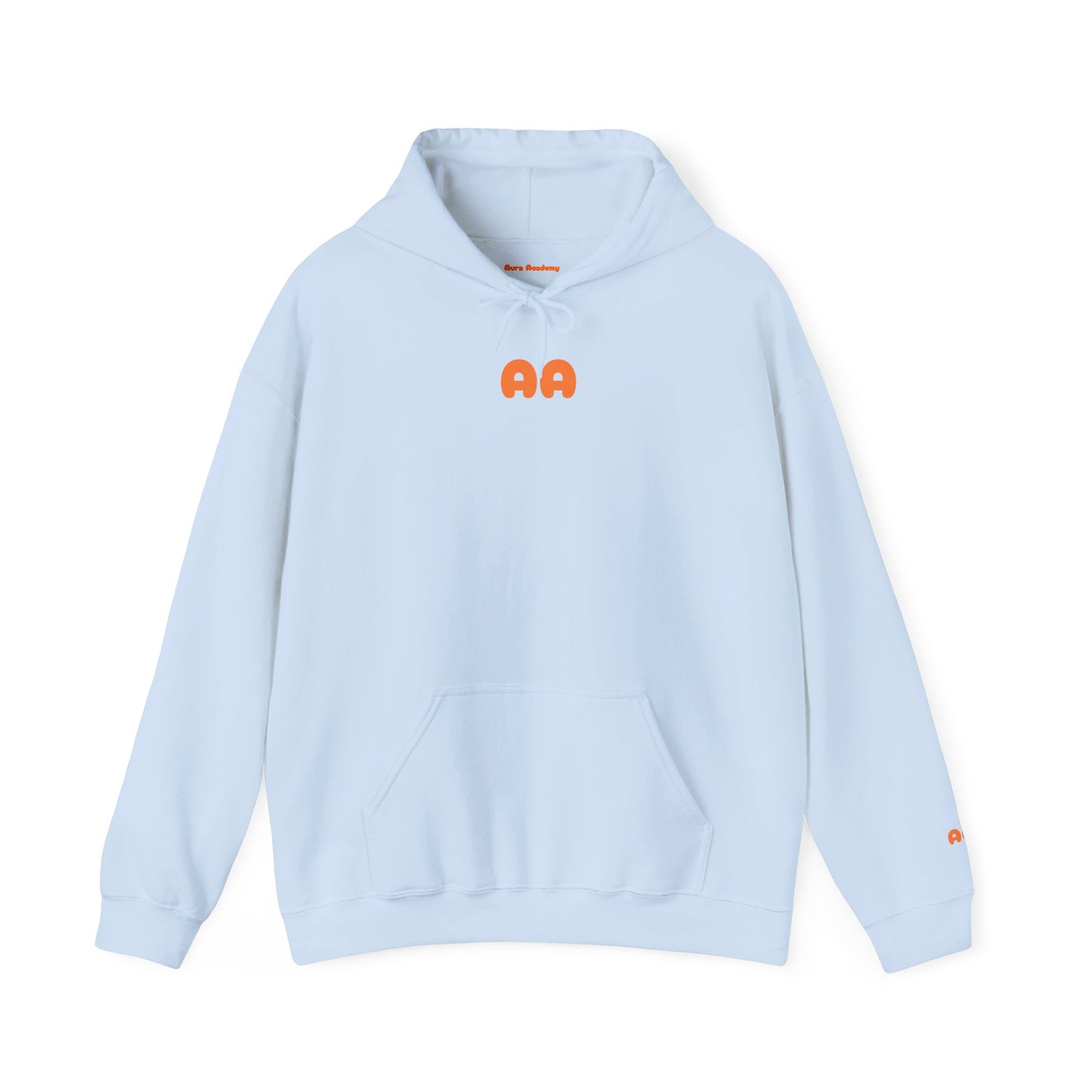 Aura > Fit Hoodie — Minimal Logo White Pullover