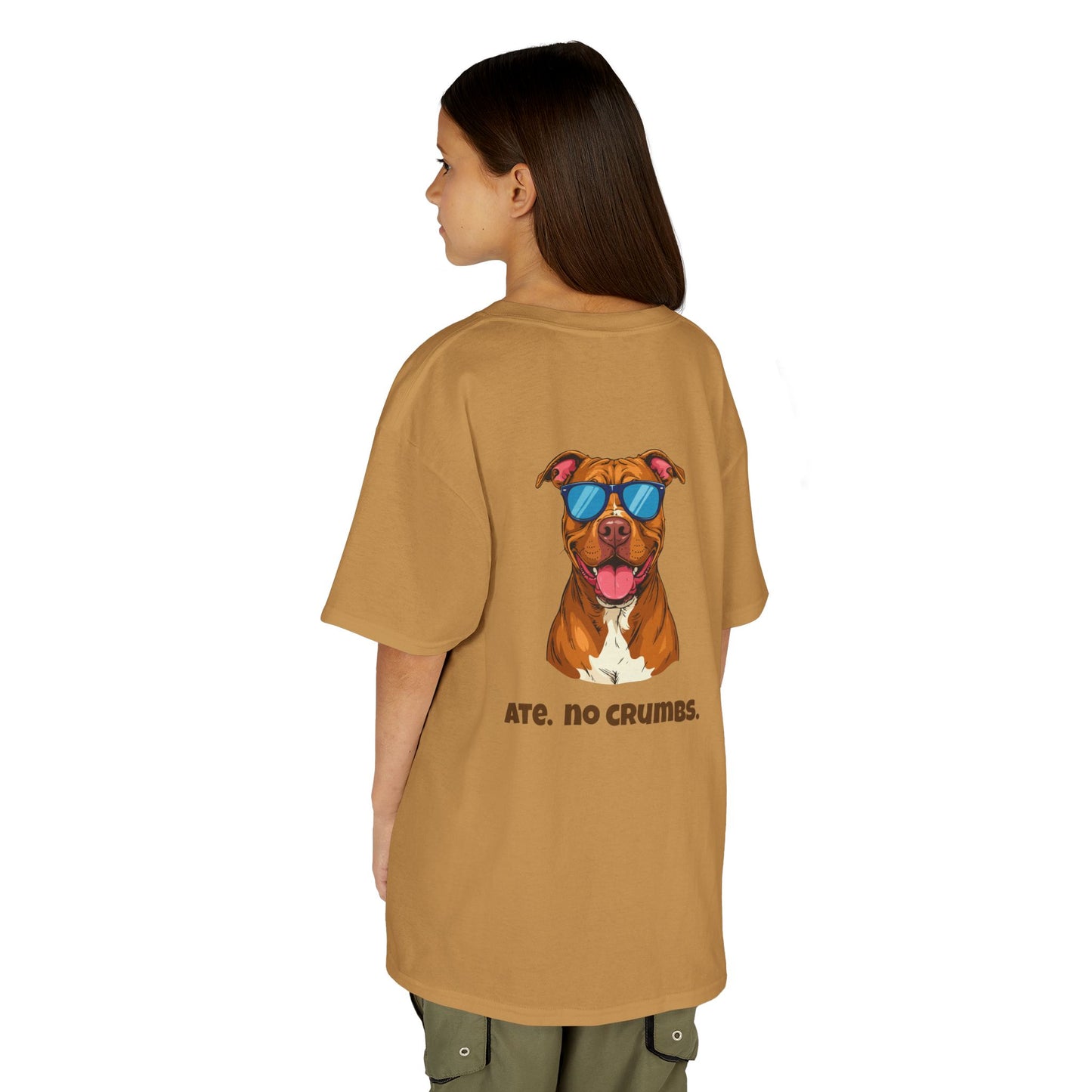Kids Tee — "Pebbles the Dog: Ate. No Crumbs."
