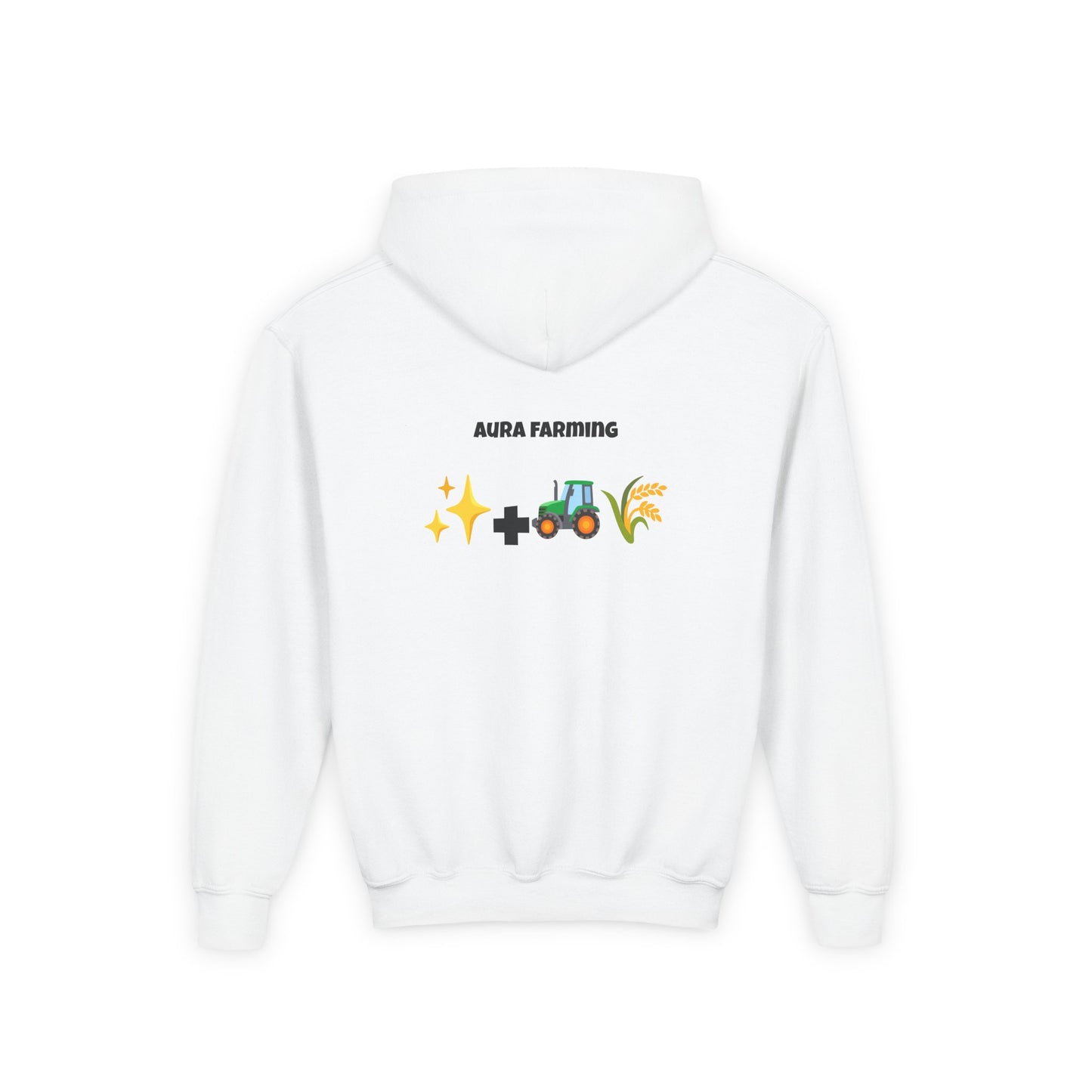 Aura Farming Youth Hoodie — Spiritual + Sustainable Gardening Graphic Sweatshirt