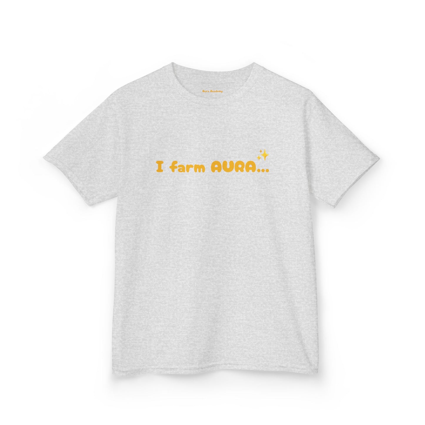 Kids Tee — "I farm AURA" Cute Minimalist Graphic Shirt