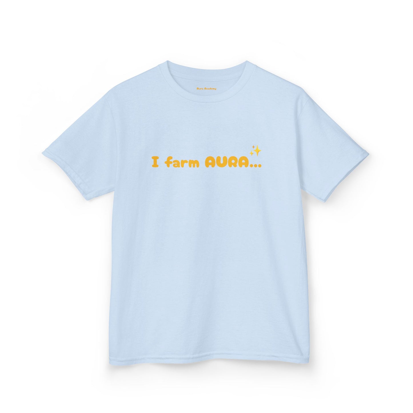 Kids Tee — "I farm AURA" Cute Minimalist Graphic Shirt