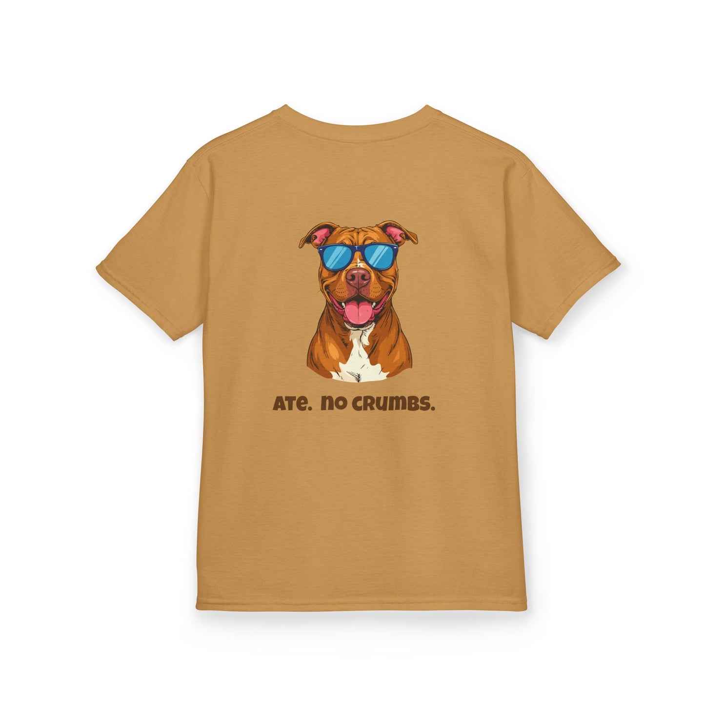 Kids Tee — "Pebbles the Dog: Ate. No Crumbs."