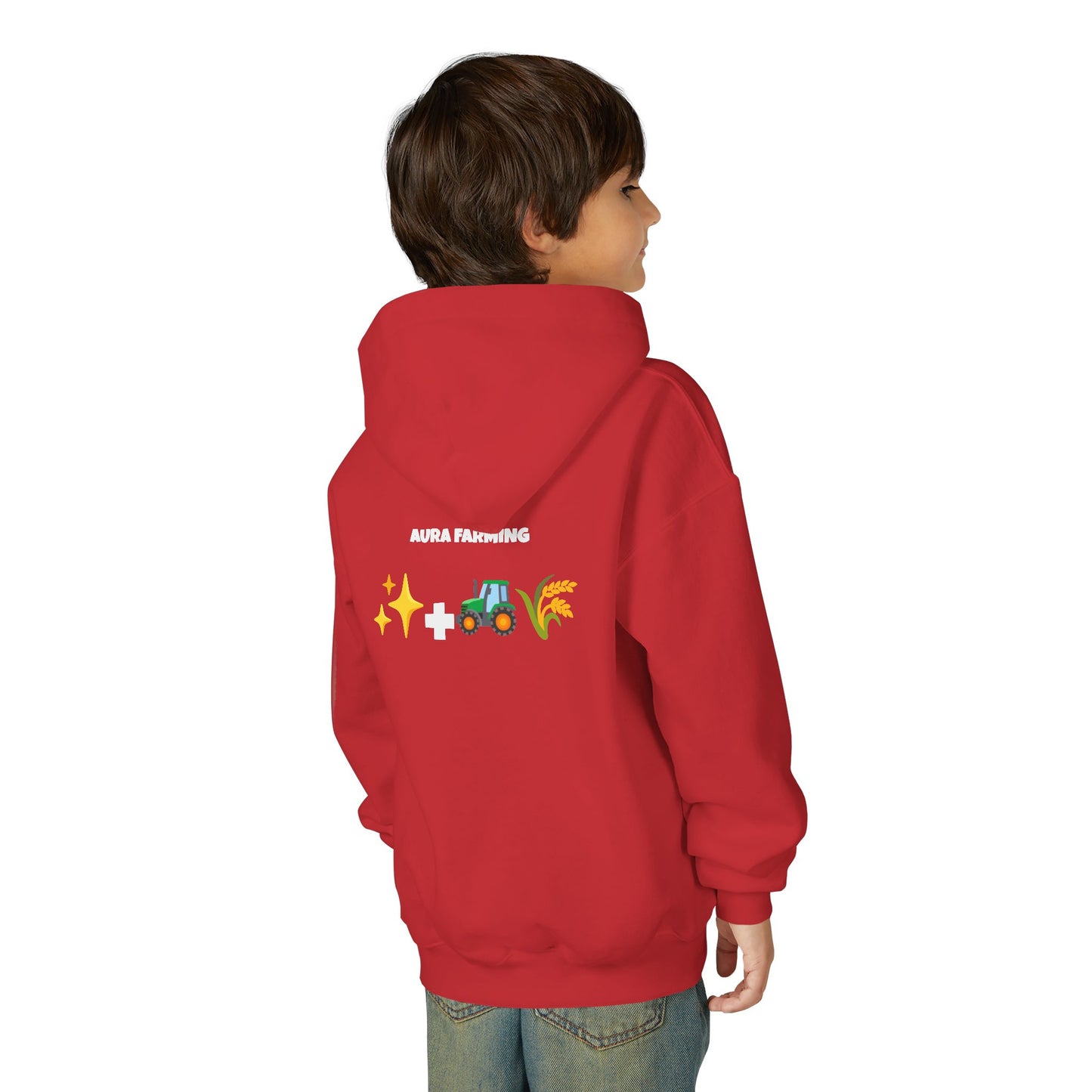 Aura Farming Youth Hoodie — Spiritual + Sustainable Gardening Graphic Sweatshirt