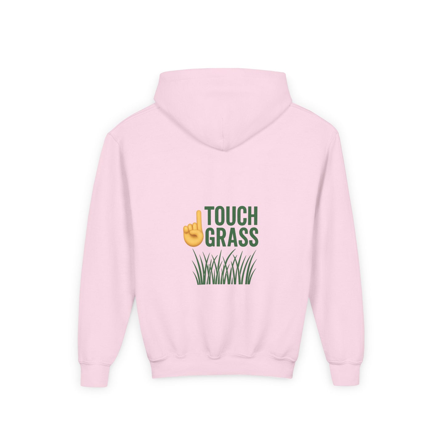 Youth Hoodie - Touch Grass Trend Design