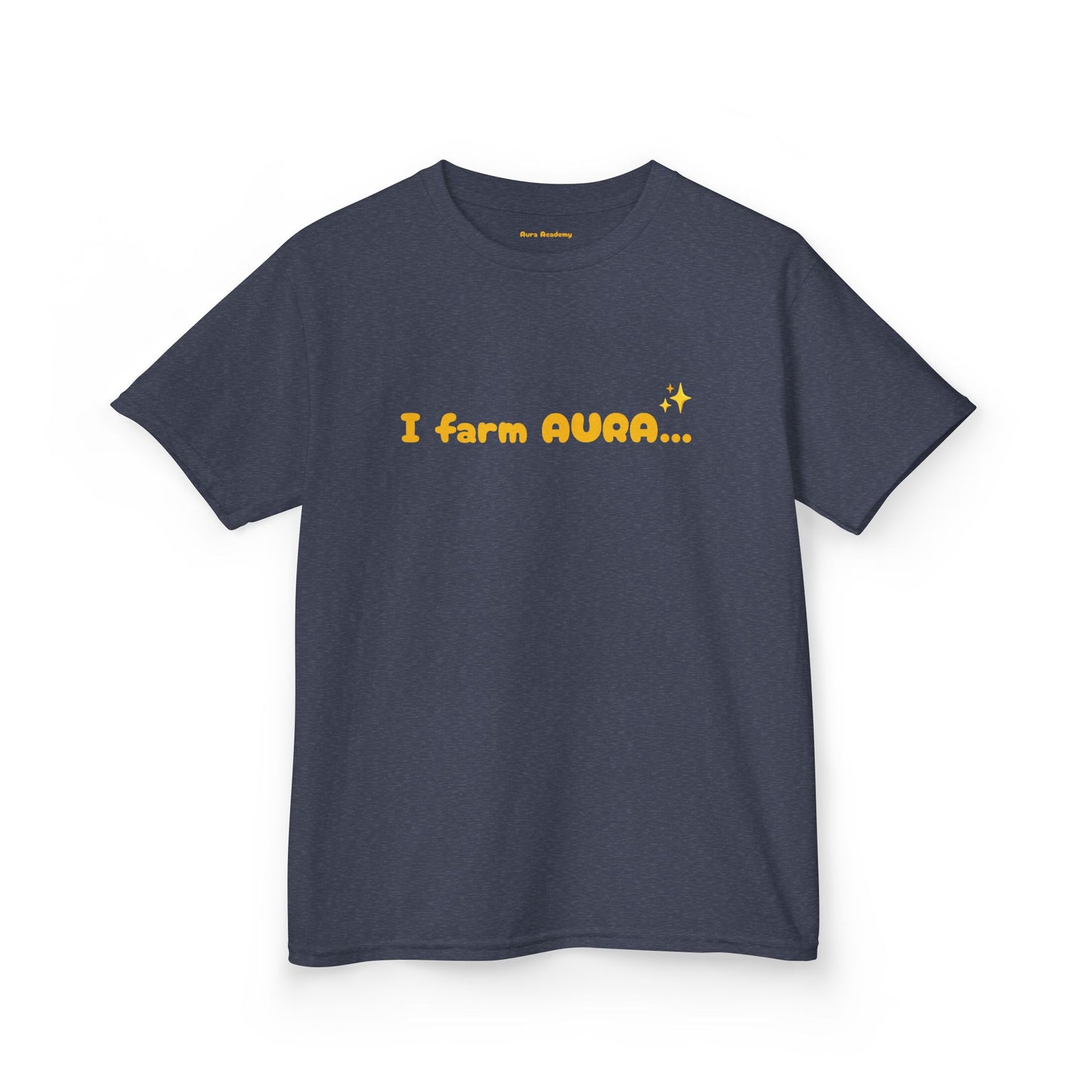 Kids Tee — "I farm AURA" Cute Minimalist Graphic Shirt