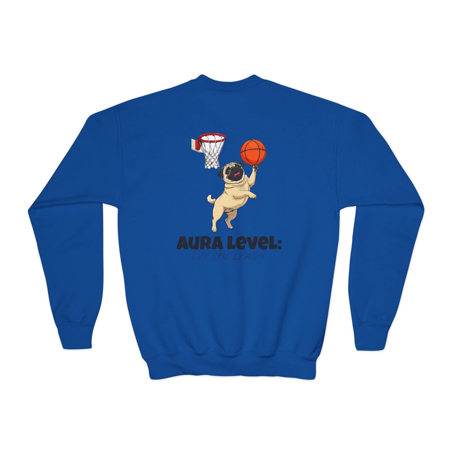 "Aura Level: Off The Leash" Youth Crewneck Sweatshirt