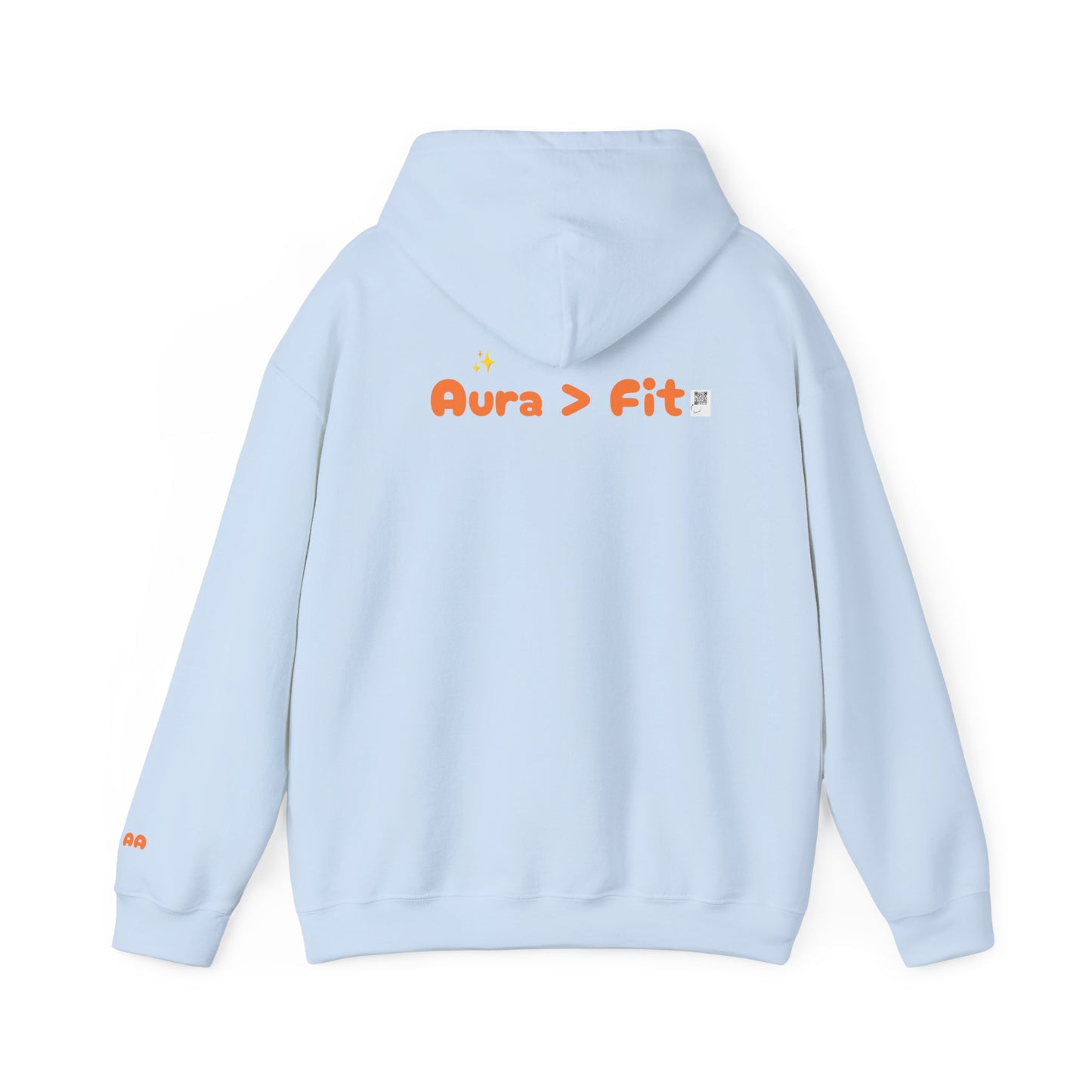 Aura > Fit Hoodie — Minimal Logo White Pullover