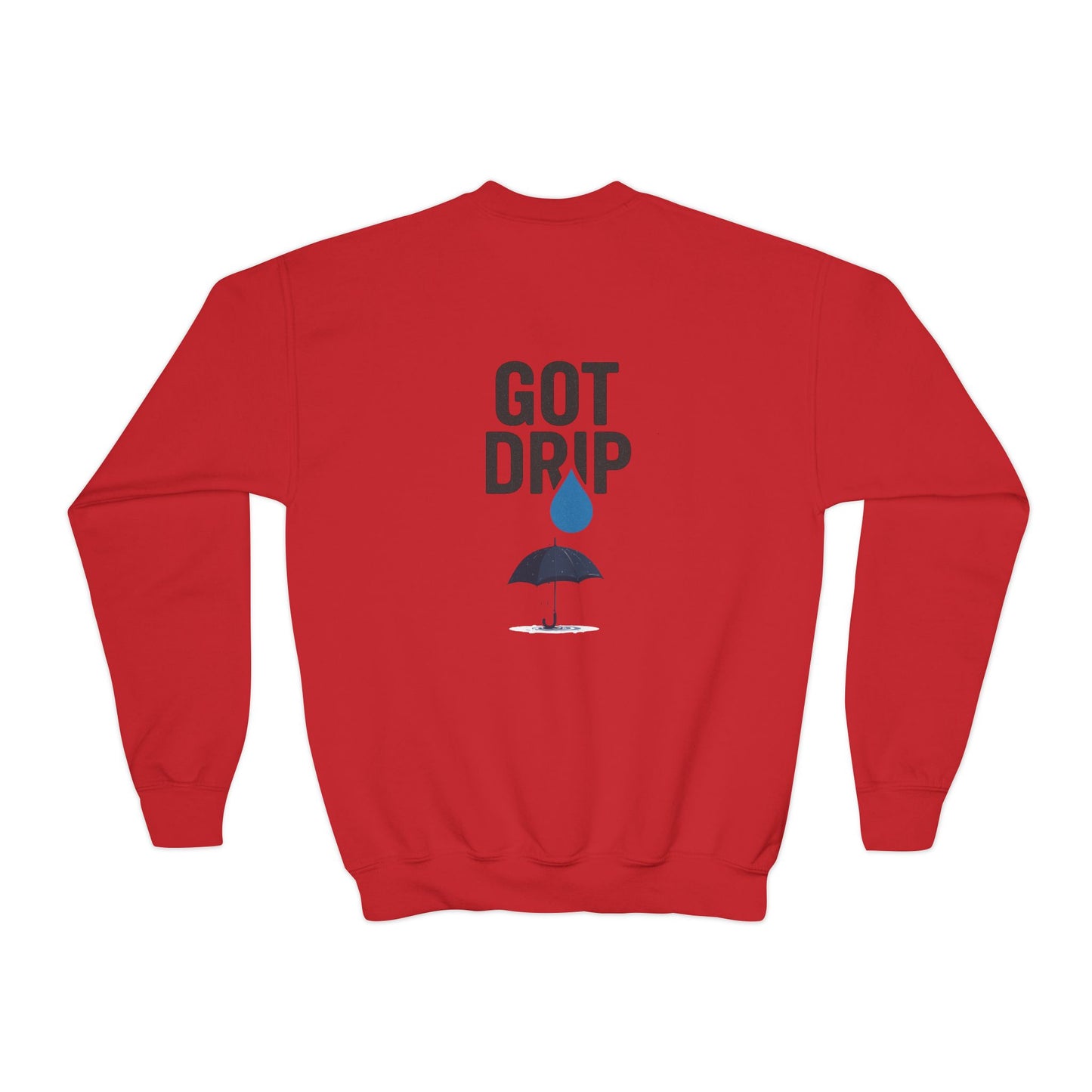 Aura Academy Youth Crewneck Sweatshirt — 'Got Drip' Graphic with Water Droplet