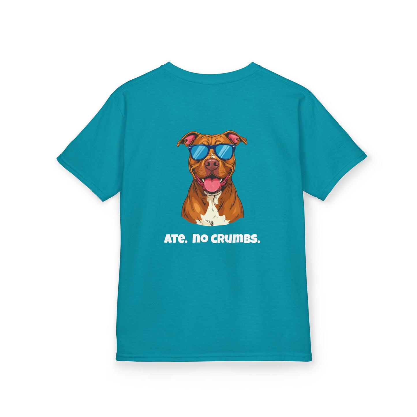 Kids Tee — "Pebbles the Dog: Ate. No Crumbs."