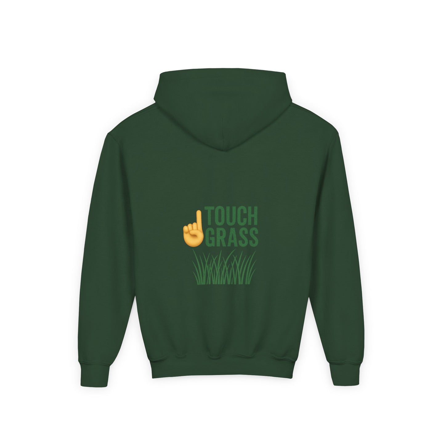 Youth Hoodie - Touch Grass Trend Design