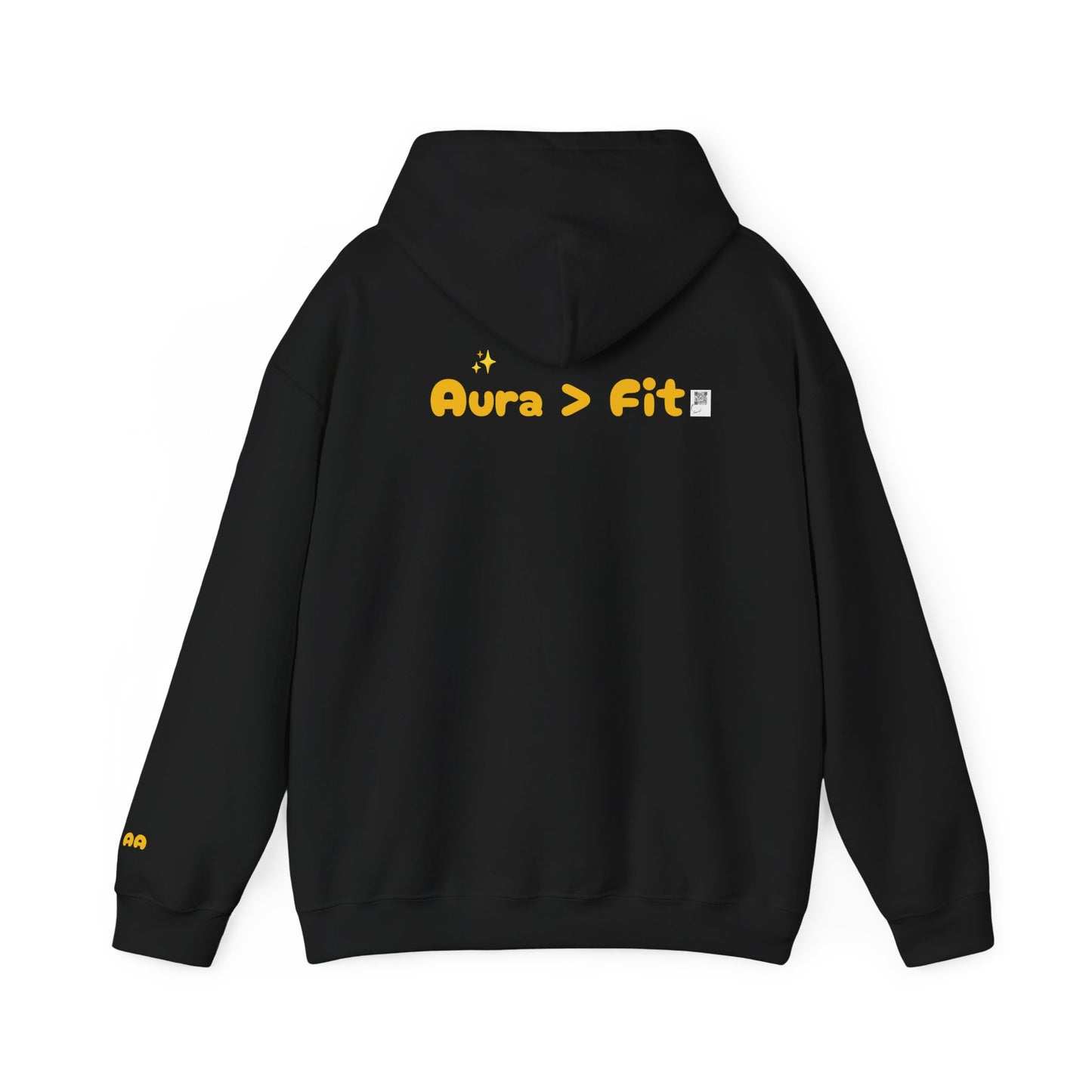 Aura > Fit Hoodie — Minimal Logo White Pullover
