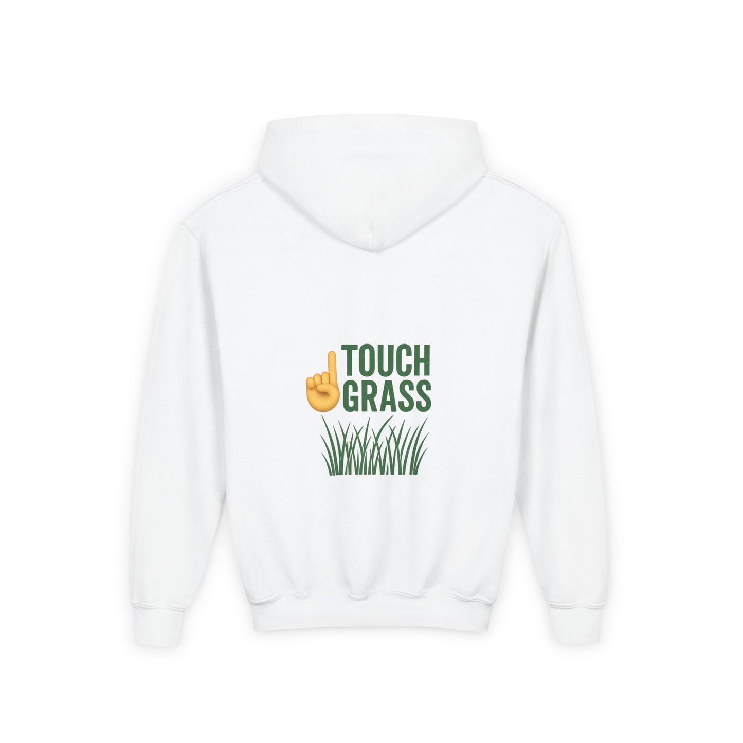 Youth Hoodie - Touch Grass Trend Design