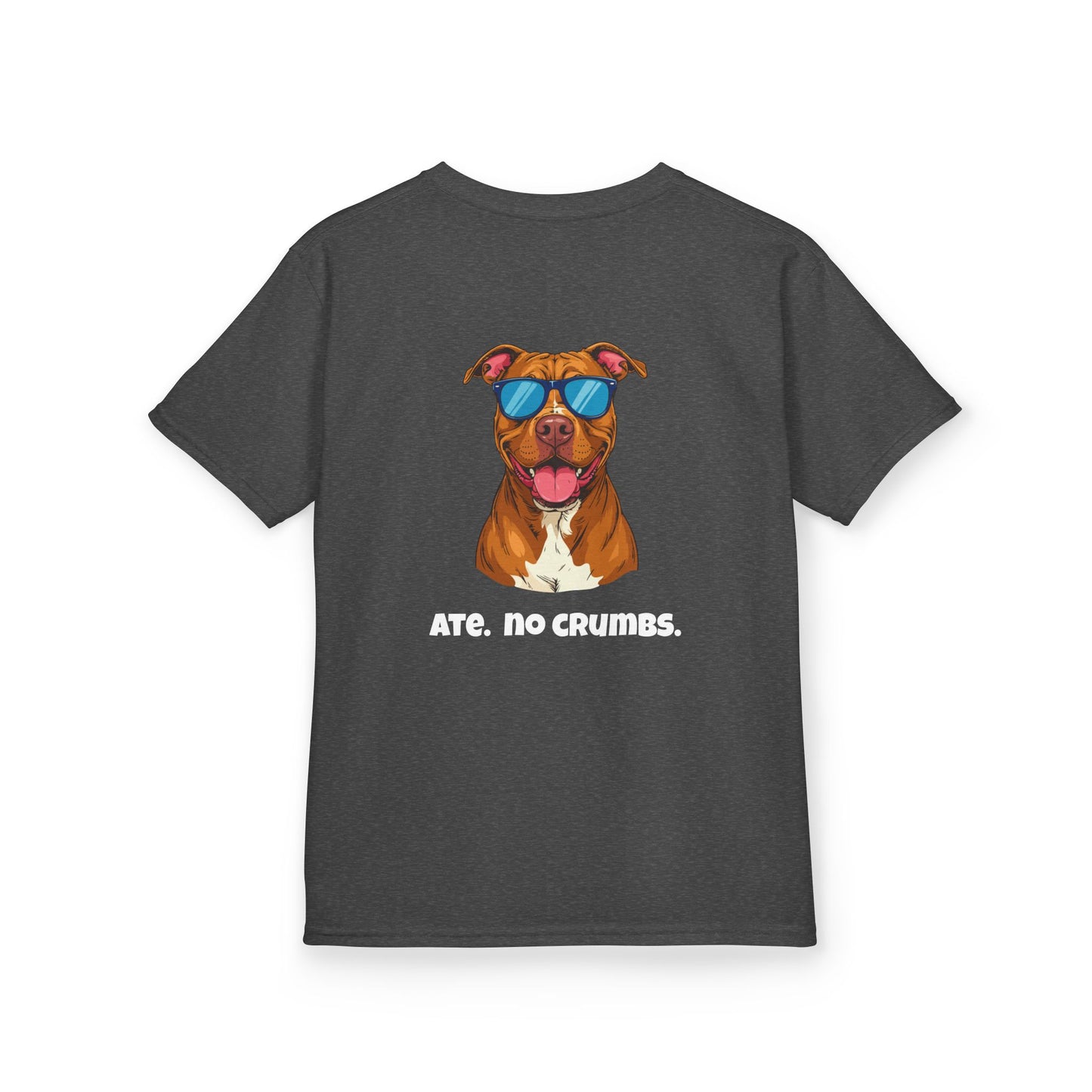 Kids Tee — "Pebbles the Dog: Ate. No Crumbs."