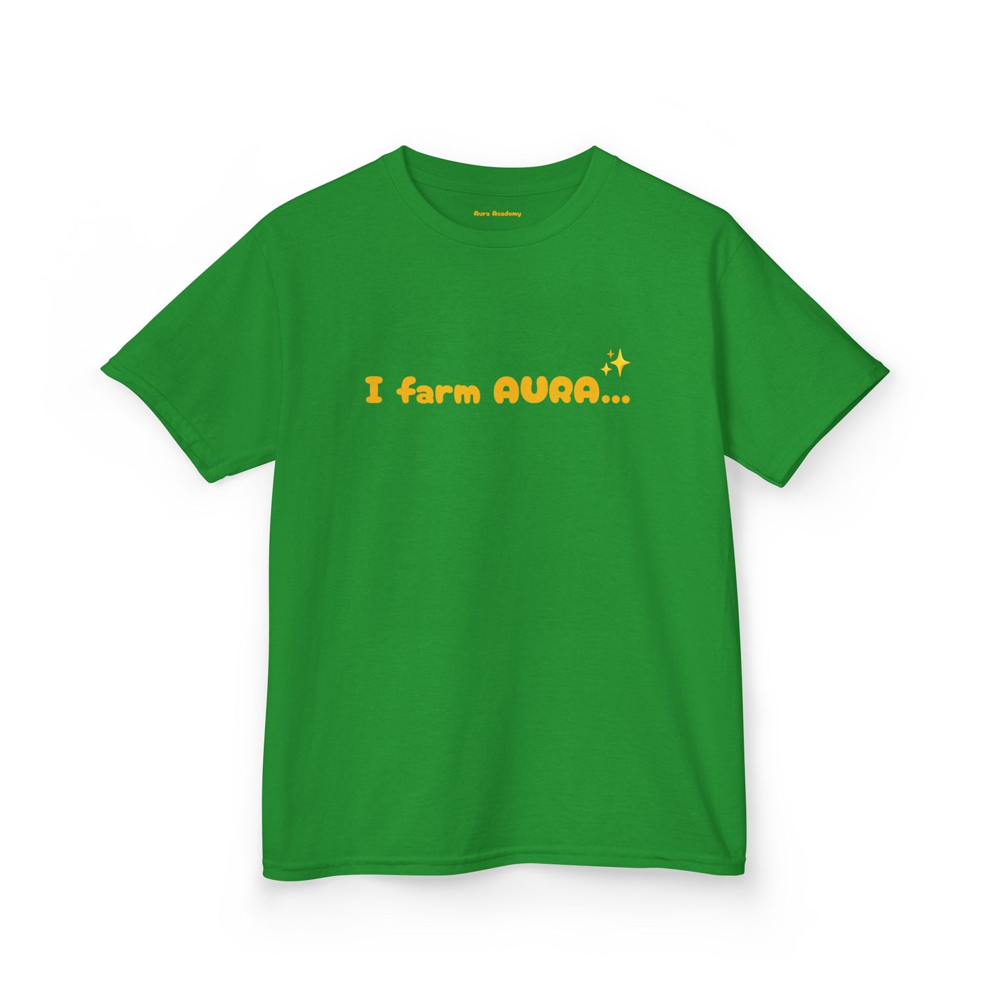 Kids Tee — "I farm AURA" Cute Minimalist Graphic Shirt