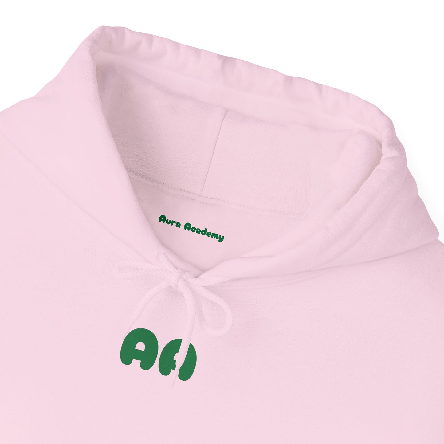 Aura > Fit Hoodie — Minimal Logo White Pullover