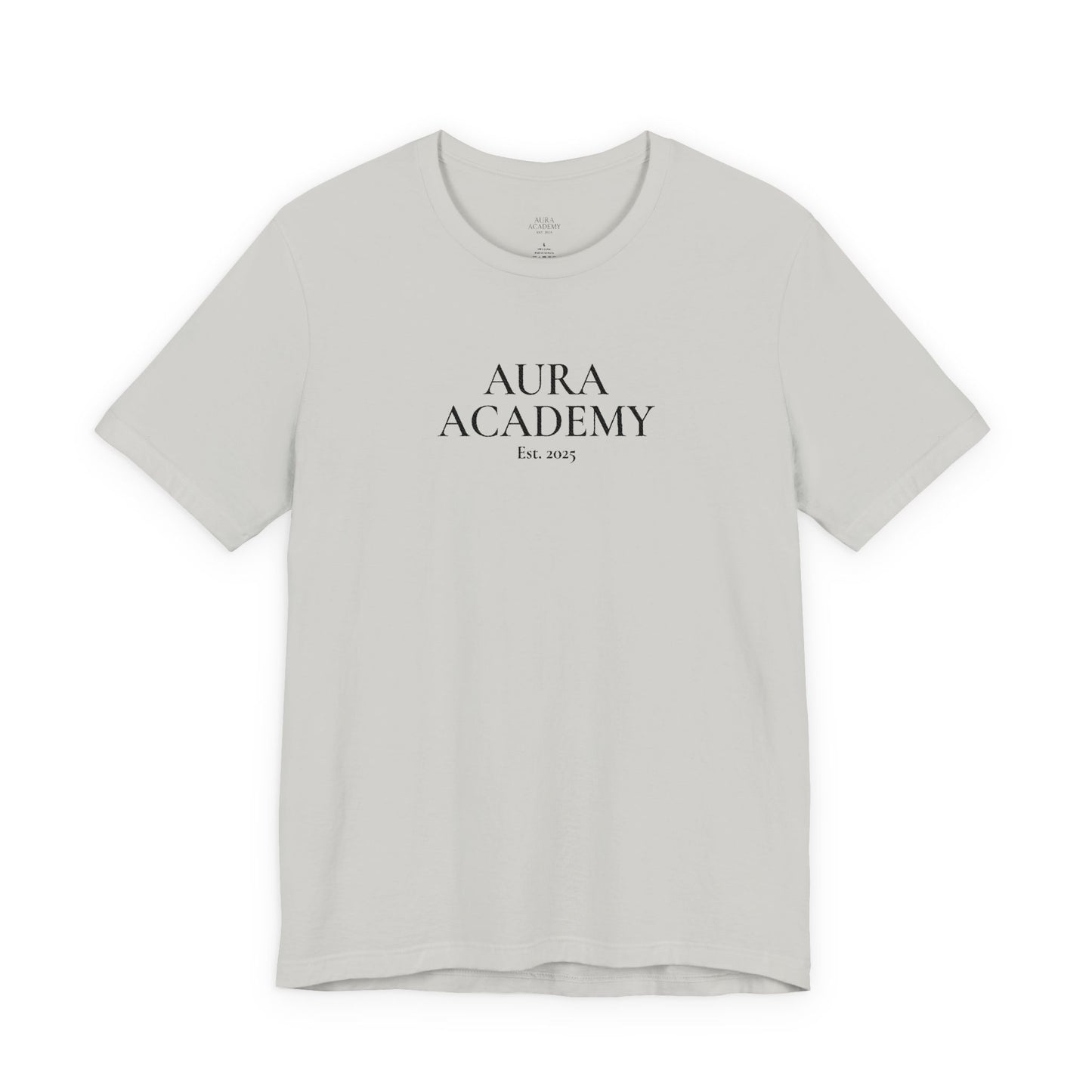 Aura Academy Tee — Minimalist Logo White T-Shirt