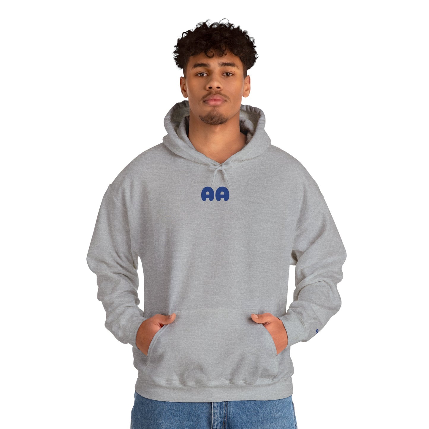Aura > Fit Hoodie — Minimal Logo White Pullover