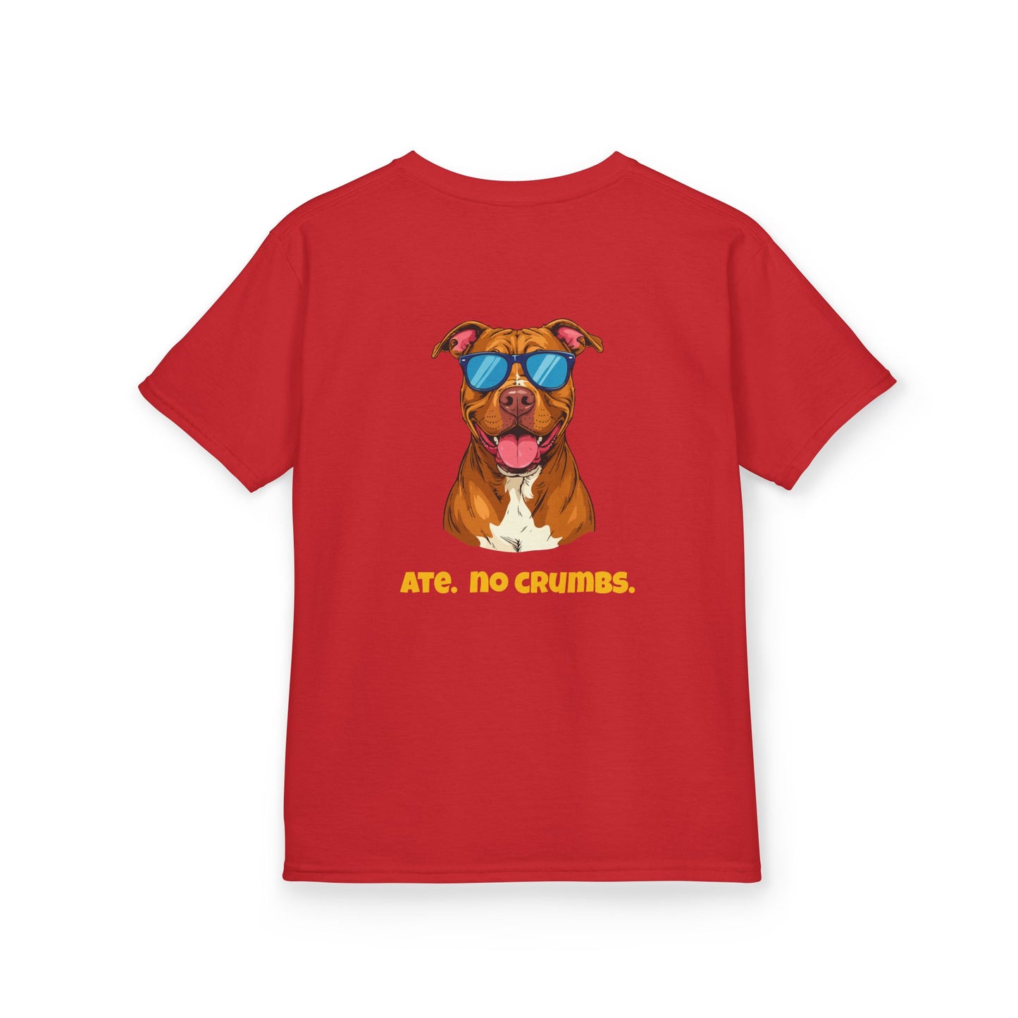 Kids Tee — "Pebbles the Dog: Ate. No Crumbs."