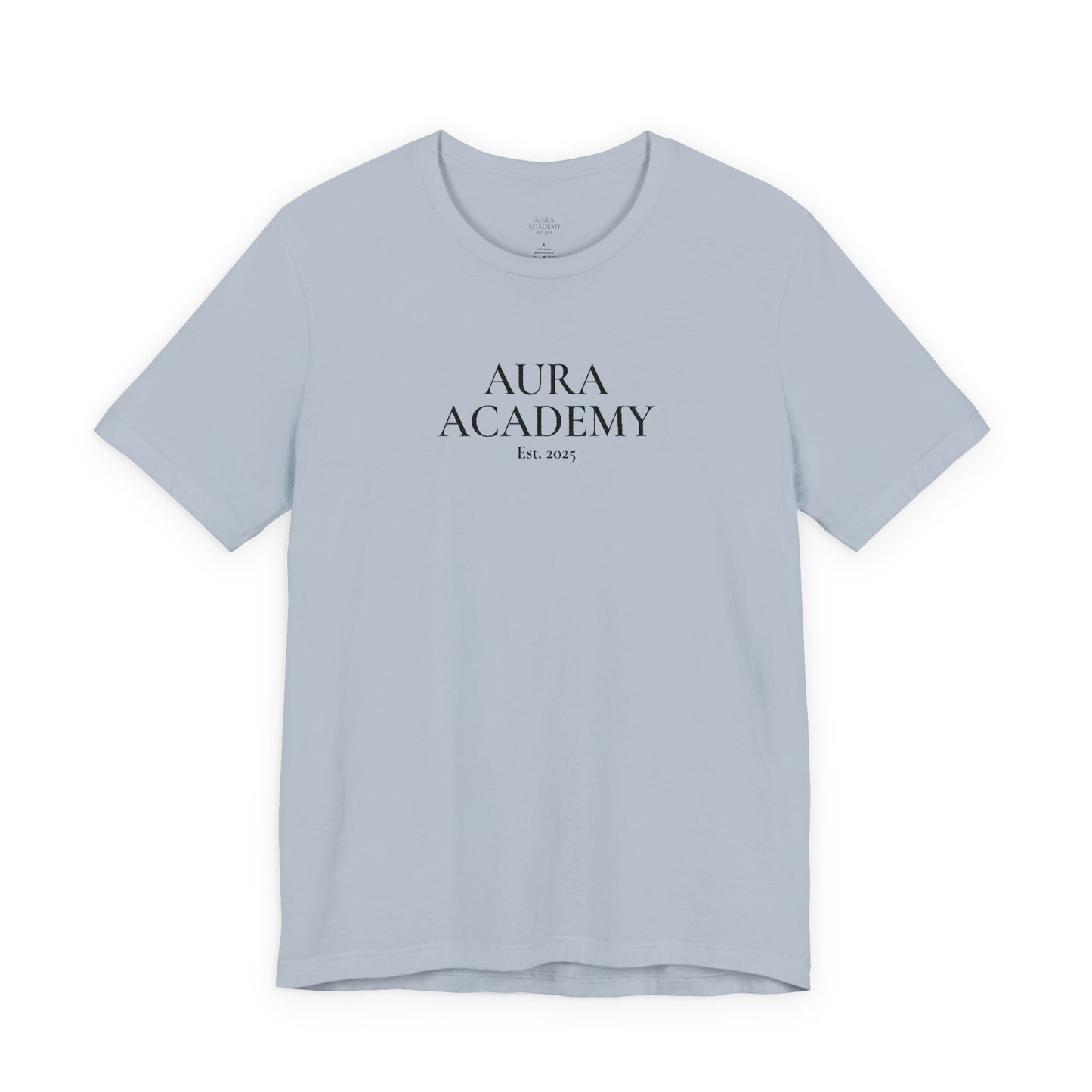 Aura Academy Tee — Minimalist Logo White T-Shirt