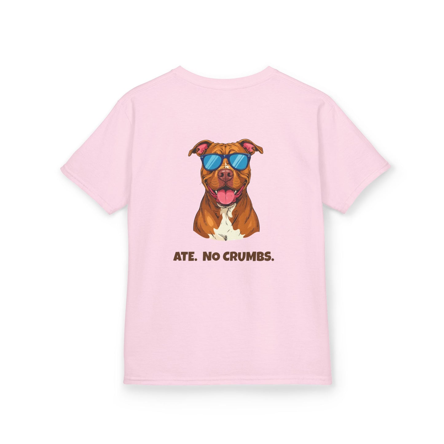 Kids Tee — "Pebbles the Dog: Ate. No Crumbs."