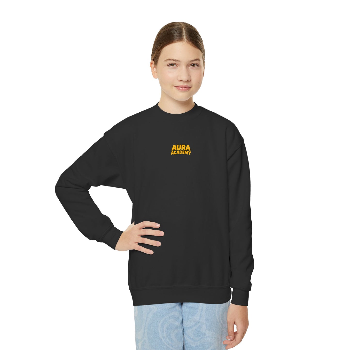 "Aura Level: Off The Leash" Youth Crewneck Sweatshirt