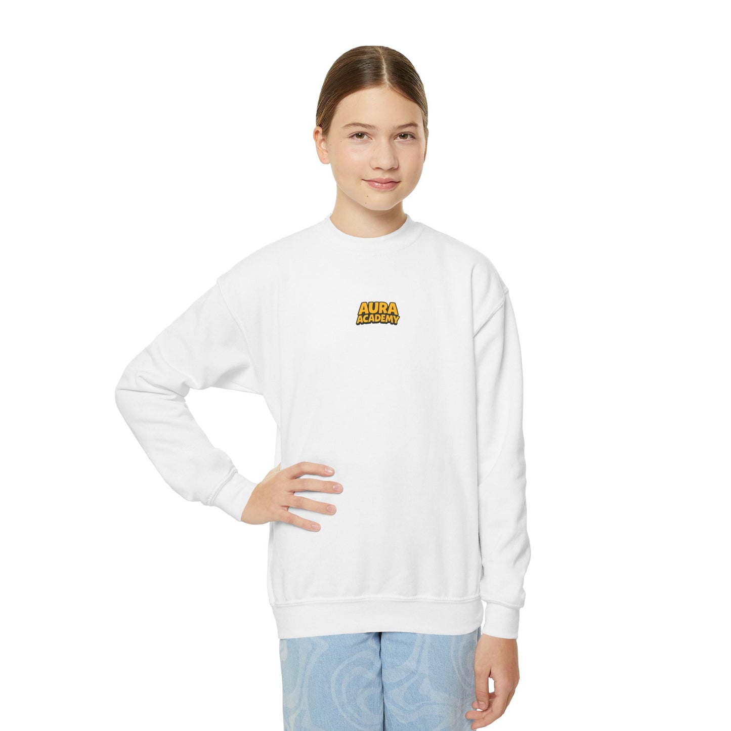 "Aura Level: Off The Leash" Youth Crewneck Sweatshirt