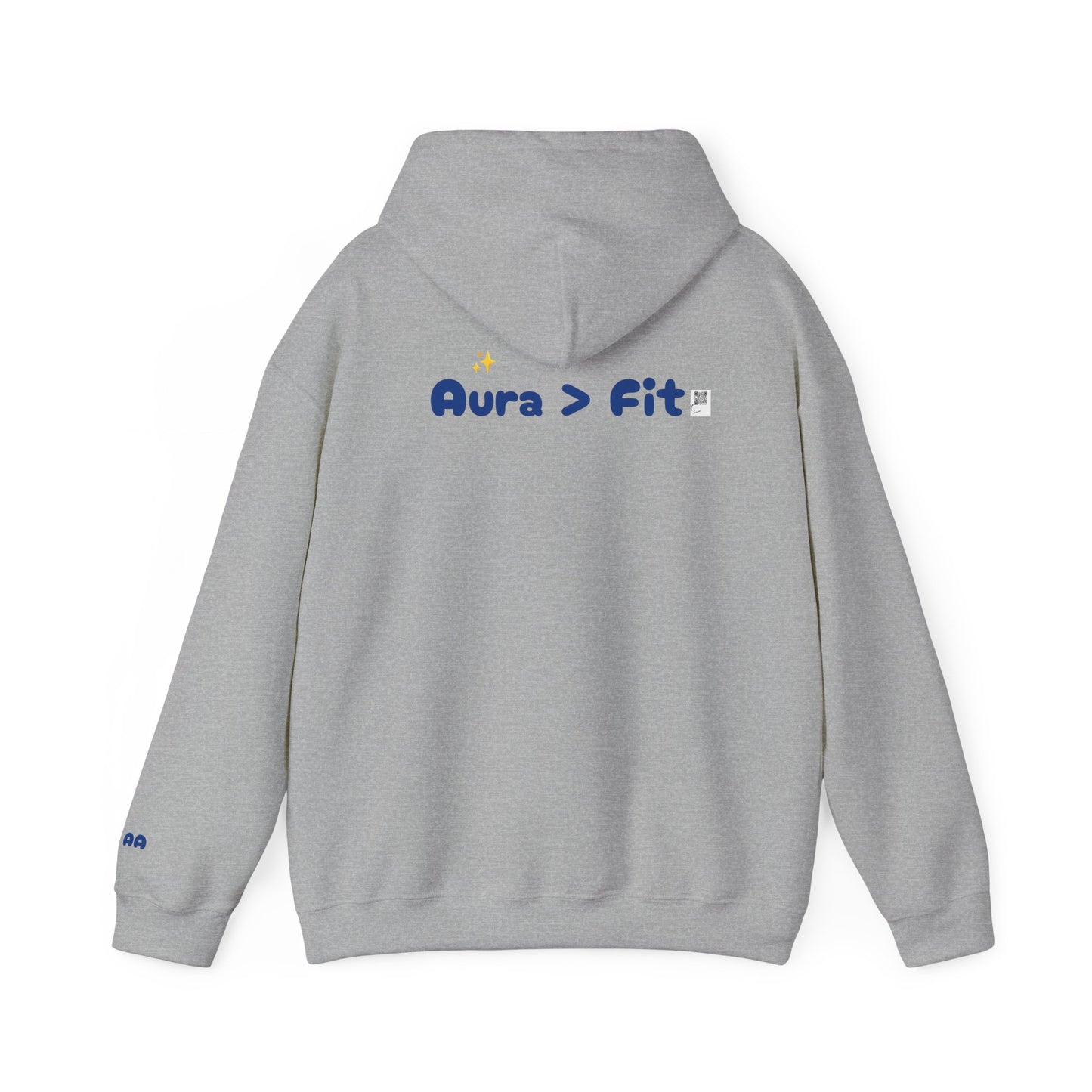 Aura > Fit Hoodie — Minimal Logo White Pullover