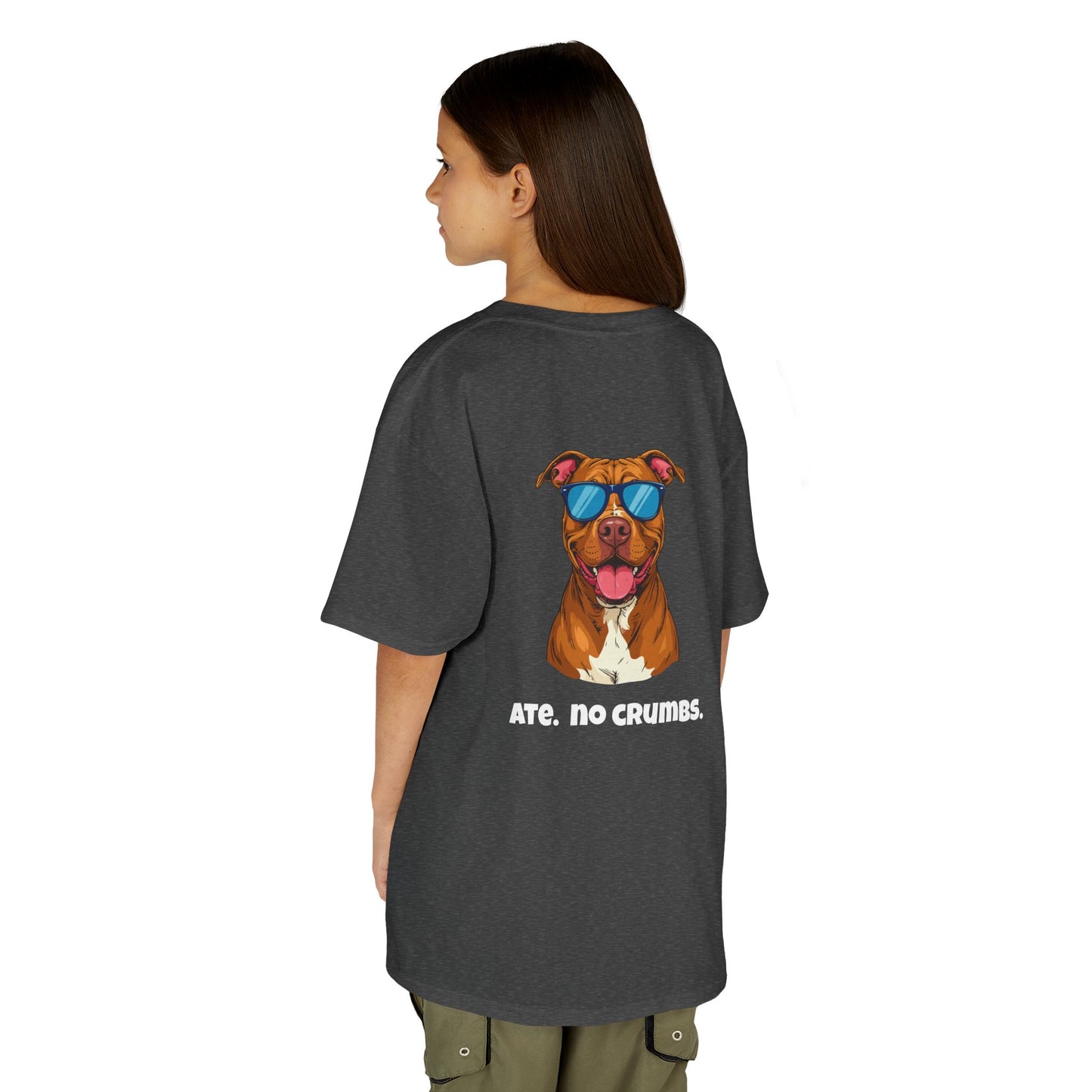 Kids Tee — "Pebbles the Dog: Ate. No Crumbs."