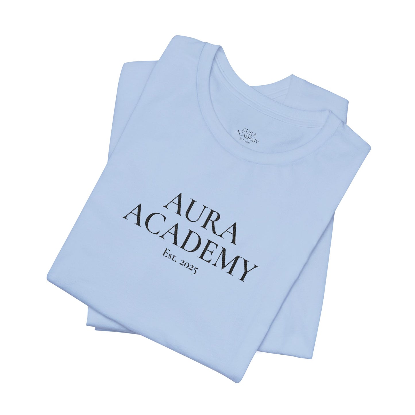 Aura Academy Tee — Minimalist Logo White T-Shirt