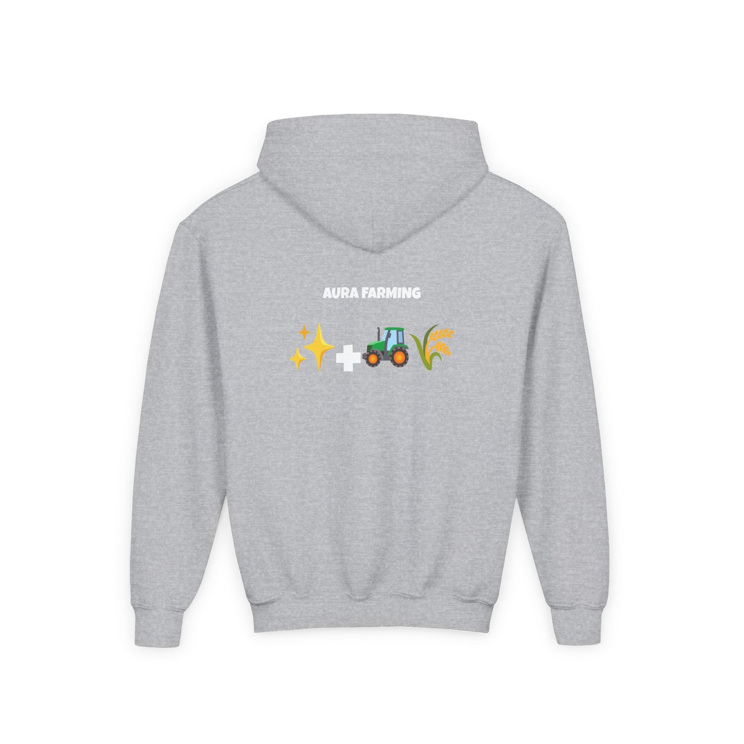 Aura Farming Youth Hoodie — Spiritual + Sustainable Gardening Graphic Sweatshirt