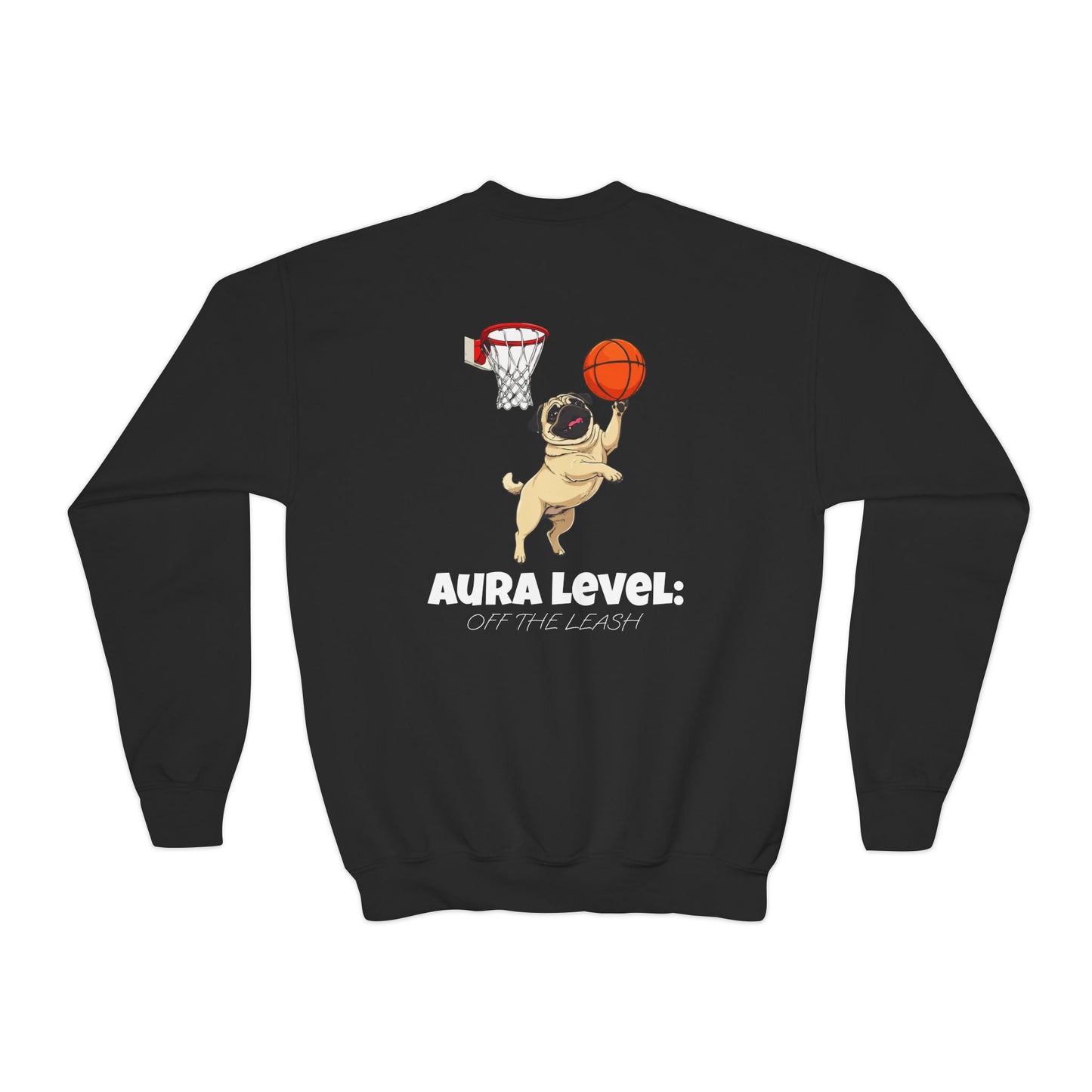 "Aura Level: Off The Leash" Youth Crewneck Sweatshirt