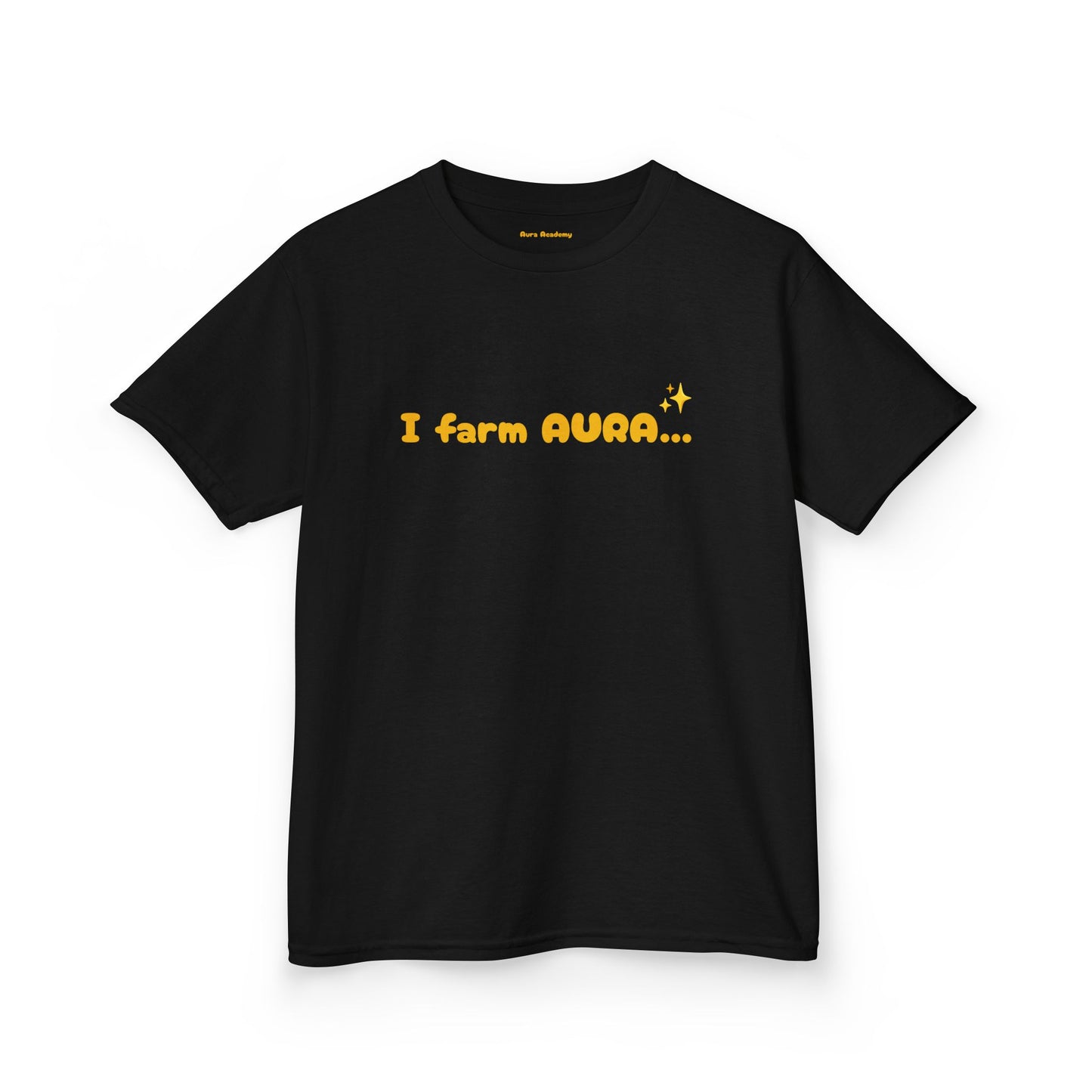 Kids Tee — "I farm AURA" Cute Minimalist Graphic Shirt