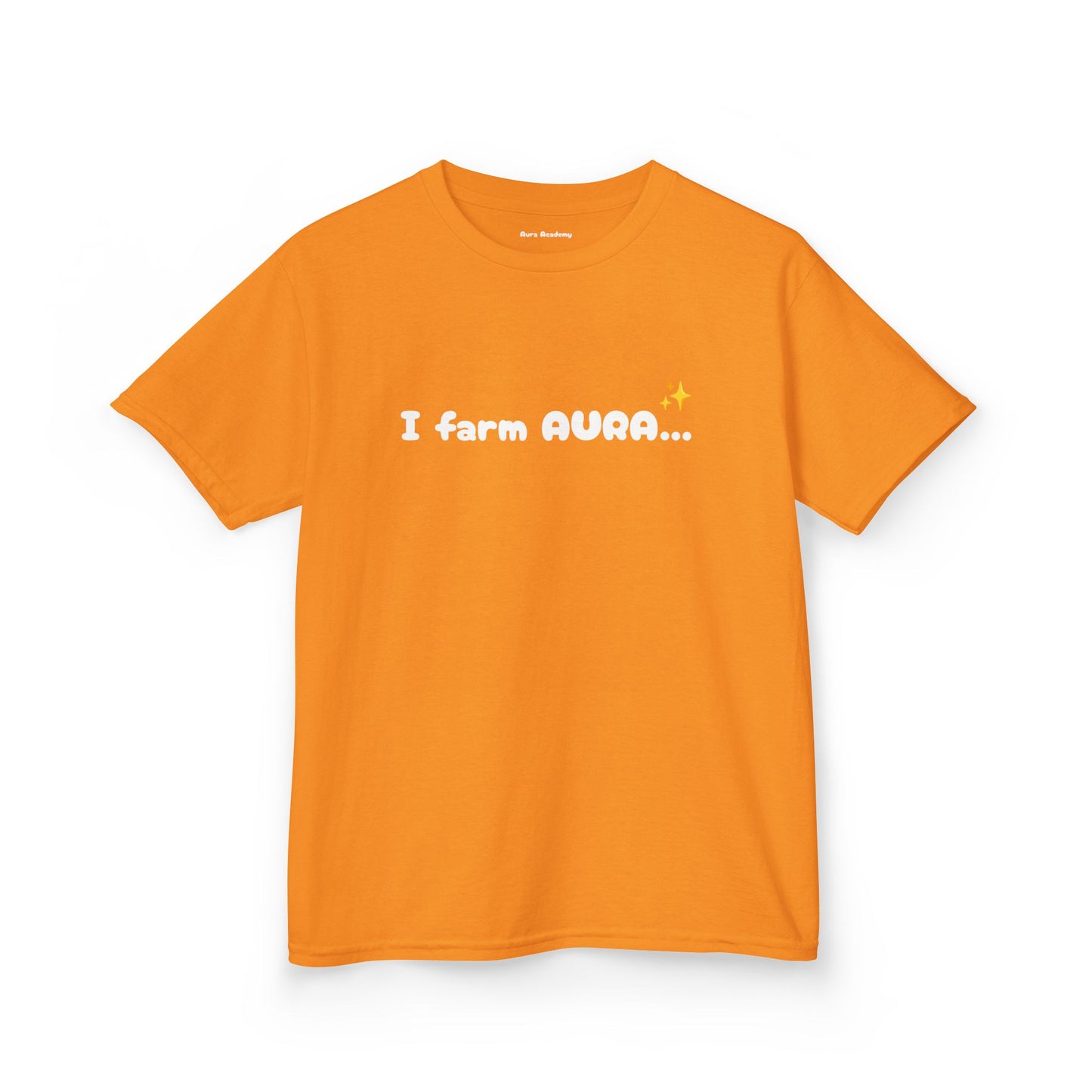 Kids Tee — "I farm AURA" Cute Minimalist Graphic Shirt